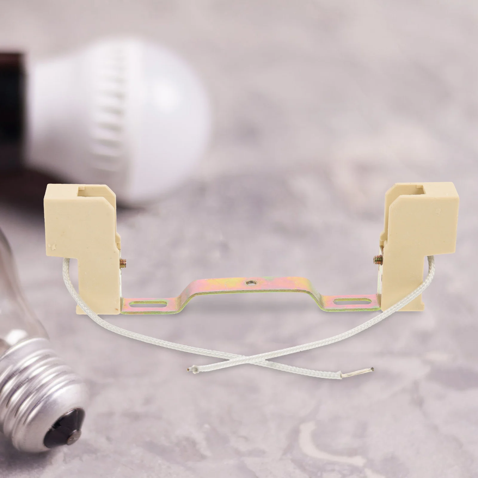 3 pçs suporte da lâmpada cerâmica 118mm soquete de extremidade dupla substituição base fio trançado lâmpada plug peças da lâmpada
