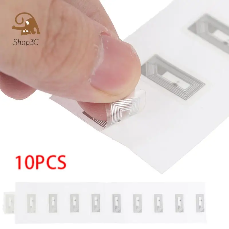 10 Stuks Nfc Chip Ntag213 Sticker Natte Inlay 2*1 Cm 13.56 Mhz Rfid NTAG213 Label Tag Dropshipping