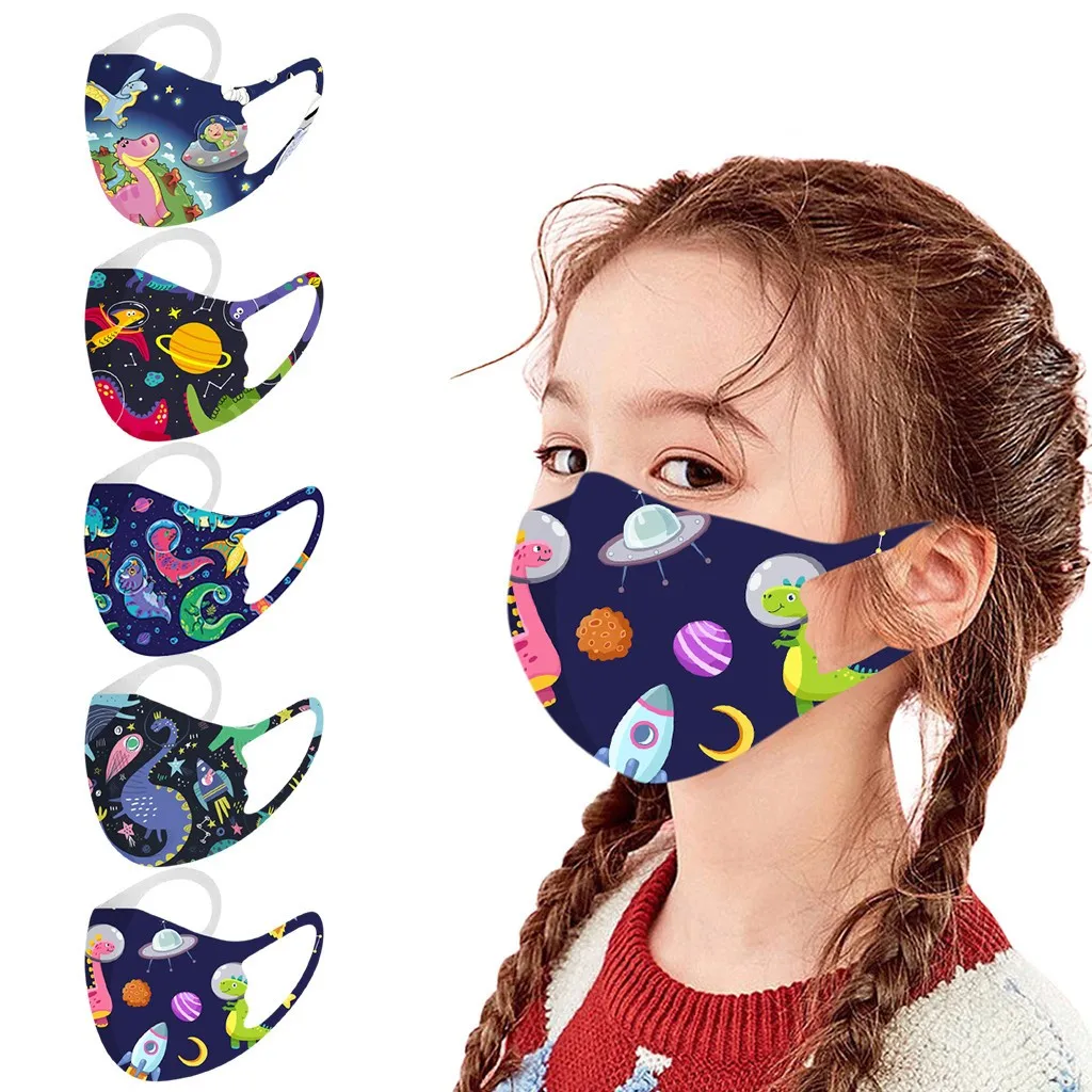 1 Stück wind dichte wieder verwendbare bedruckte Gesichts maske für Kinder