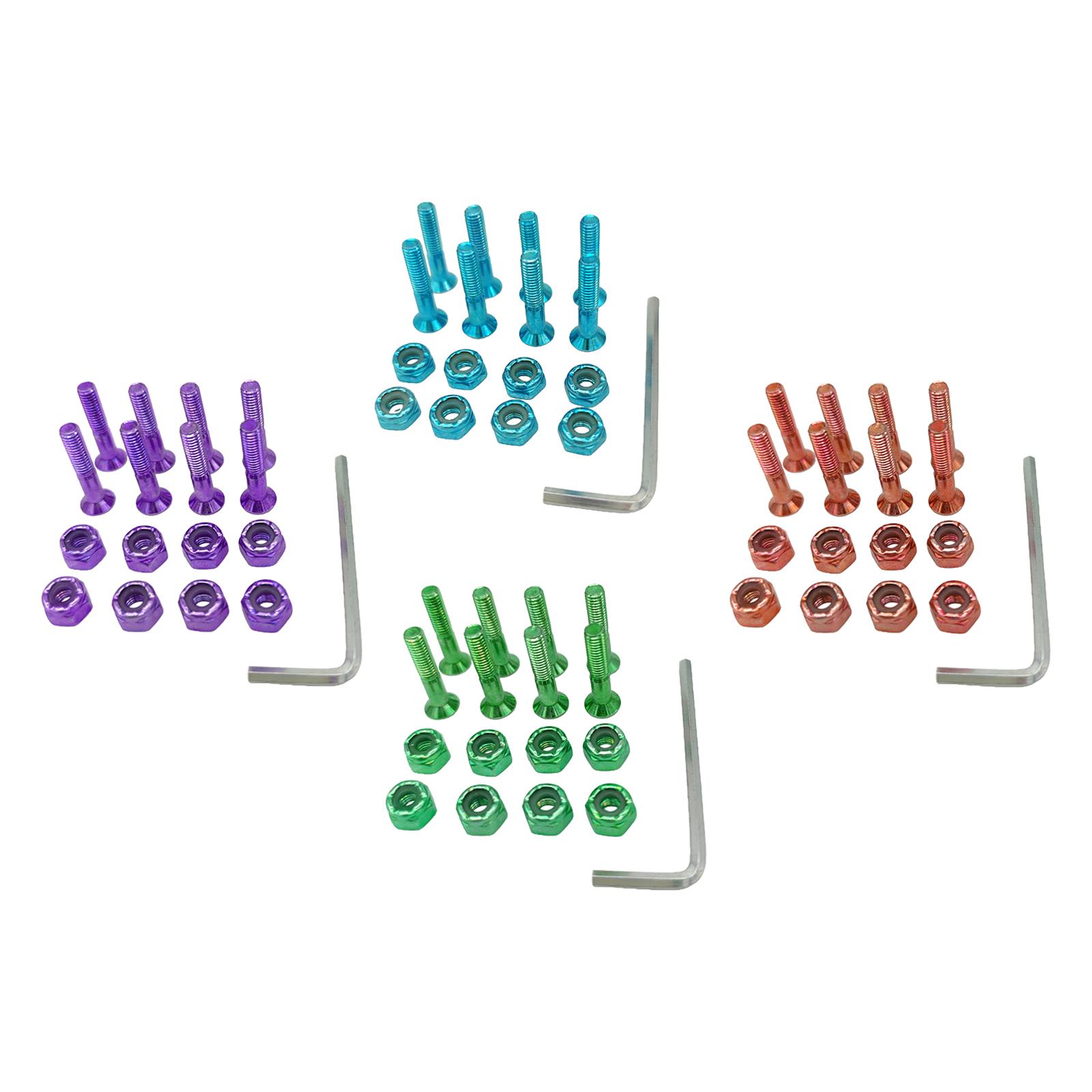 Set skateboard screws skateboard hardware track nuts skate screw bolts