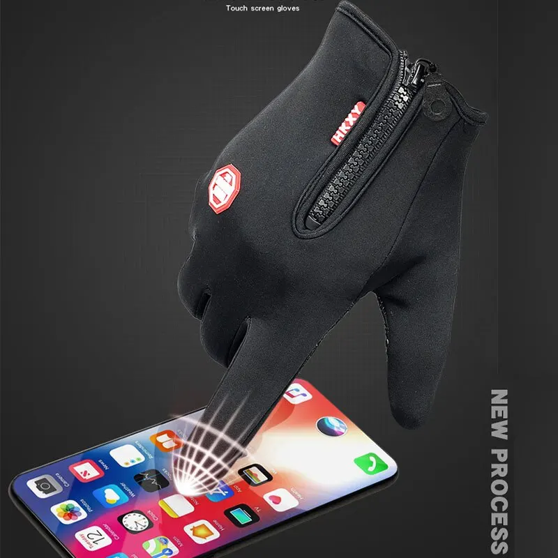 Guanti da sci afferrare guanti Touch Screen in velluto autunno e inverno caldo più velluto a prova di freddo impermeabile modello di equitazione all'aperto