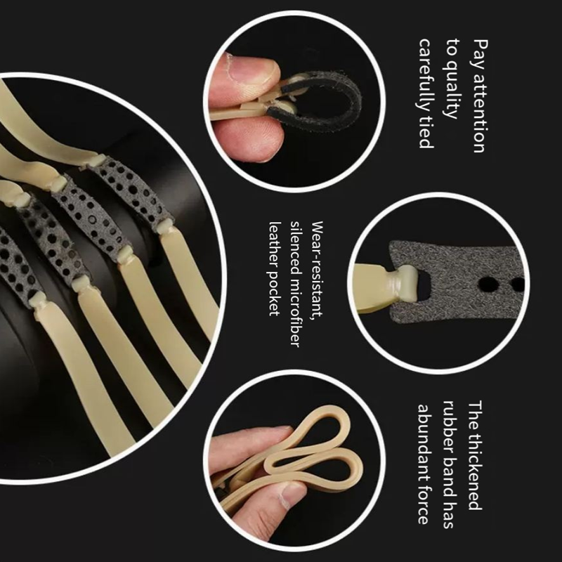 1.5/2.0mm High Quickly 2-5PCS Slingshot Hunting Powerful Flat Rubber Band High Elasticity Outdoor Catapult Shooting Accessories