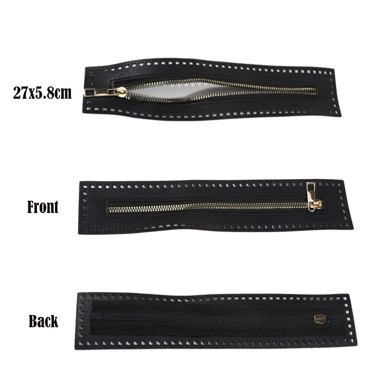 27cm Long Leather Zipper Useful For Crochet Bag Hardware Soild Zipper Sewing Accessory Useful Handbag Leather Zipper Practical
