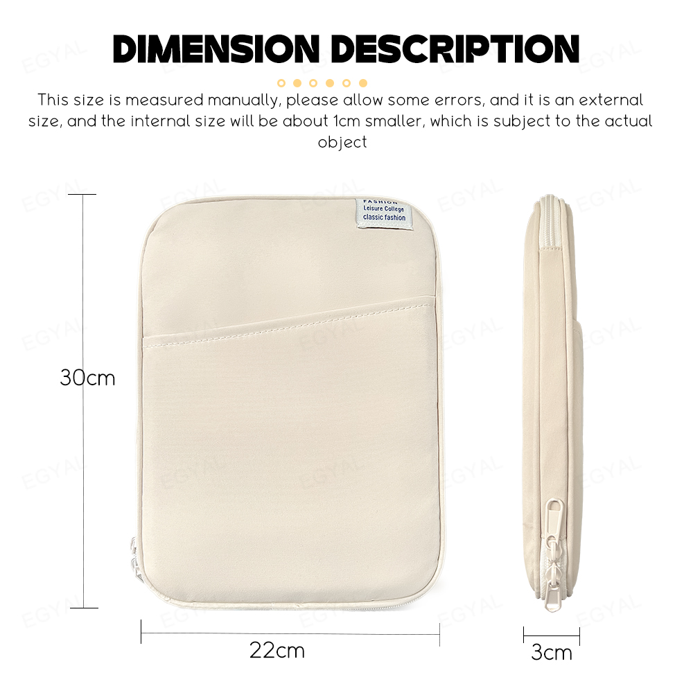 Tablet Sleeve Tas 9-11 inch voor XiaoMi Pad 5 Pro iPad Air Pro 11 10th/9/8/7 10.2 Voor Samsung Huawei Lenovo Schokbestendig Pouch Tassen