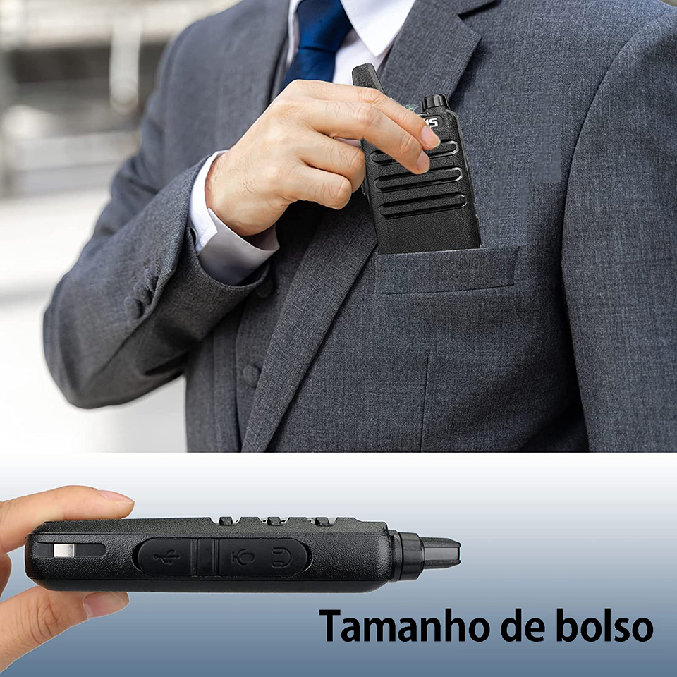 RETEVIS RT622 Walkie Talkie Mini 2 pcs PMR 446 Rádio bidirecional portátil ht PTT Walkie-talkies Rádio de comunicação para restaurante