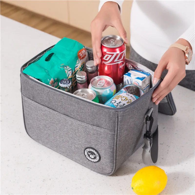 Borsa da pranzo portatile Scatola termica per alimenti Scatola da pranzo resistente e impermeabile per ufficio con custodia isolata con tracolla