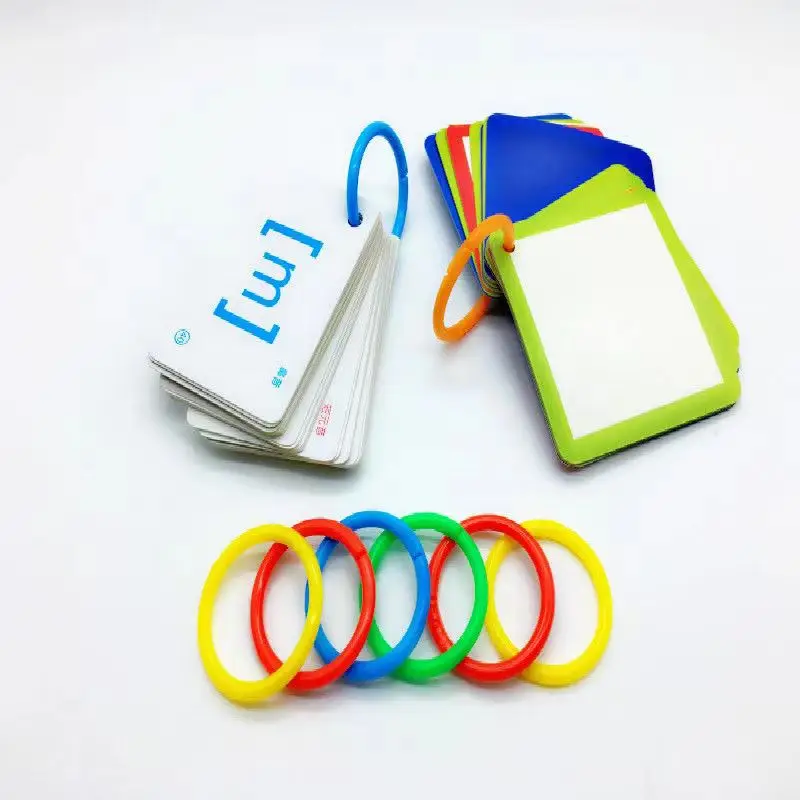 100 個プラスチックリングバインダーと穴パンチ DIY アルバムサークルルーズリーフブックフープオープニングオフィス製本用品フォトアルバム