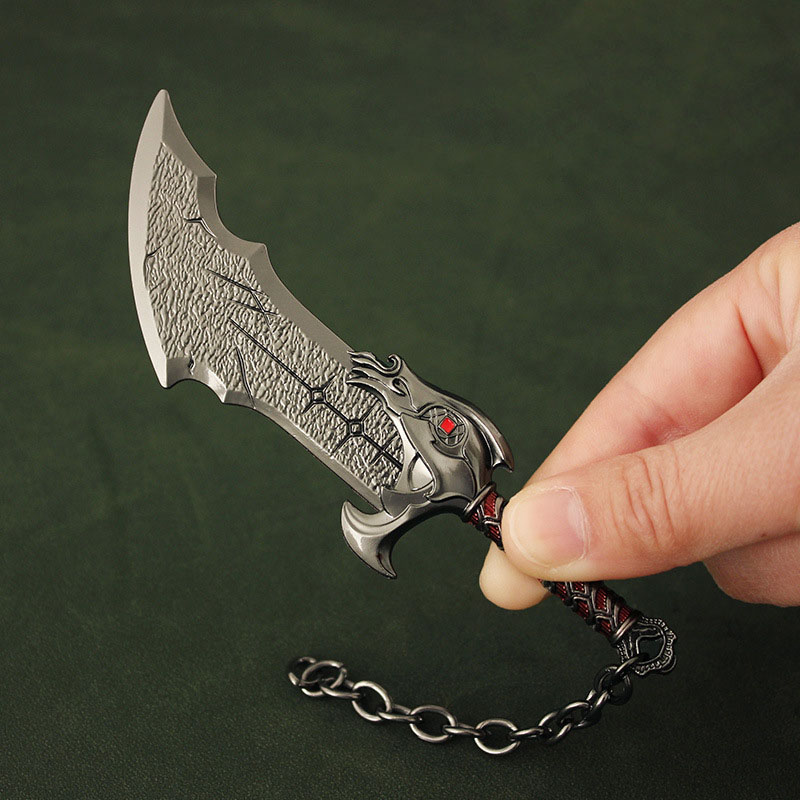 God of War-Katana Sword Model for Boy Gift Toys, Metal Game, Peripheral Weapon, Runic, Chaos, Dratos, Periphery, 9cm