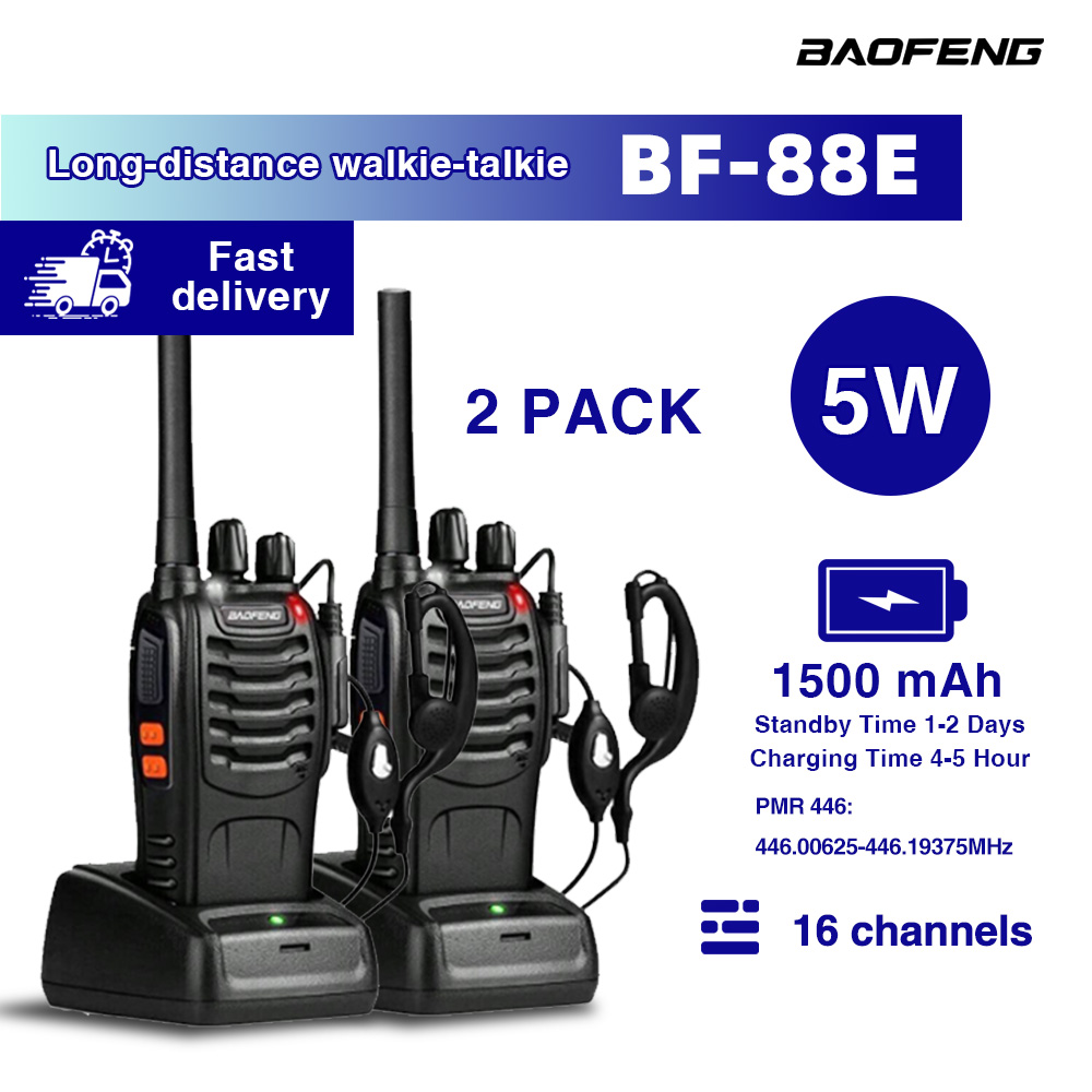 2/4/6pcs Baofeng BF-88E portable wireless Handheld Long Range Walkie Talkie 446MHz 16CH UHF Ham Two Way Radio for Hunting