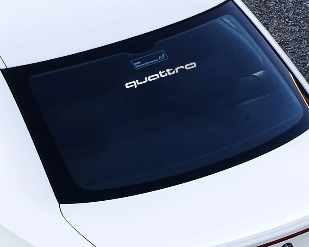 2Pcs Auto Körper Stamm Stoßstange Abzeichen Seite Fenster Dekoration Aufkleber Für Audi Quattro A3 A1 A4 B8 B7 A6 C7 a5 A7 A8 C6 Q2 Q3 Q5 Q7 Q8