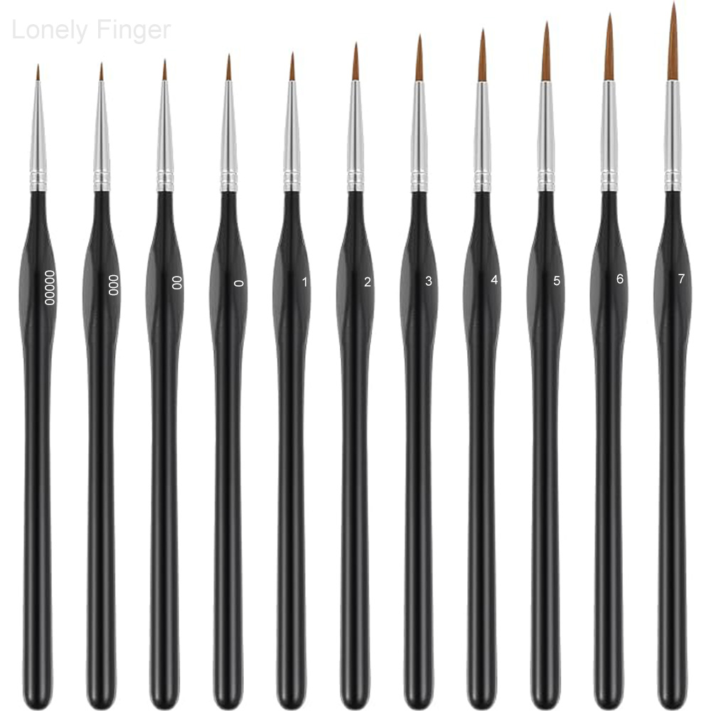 Juego de pinceles de pintura con detalle en miniatura, 11/22 Uds., con mango de madera Natural, pinceles de pintura en miniatura, Mini pinceles de pintura pequeños para arte,