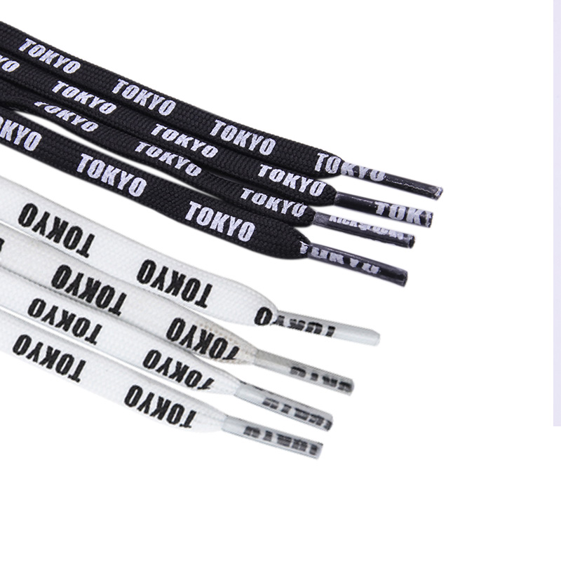 Coolstring 7 мм Шелковый экран кружевная надпись «Токио» модные шнурки женские кроссовки белый черный шнурок Высокое качество кордоны