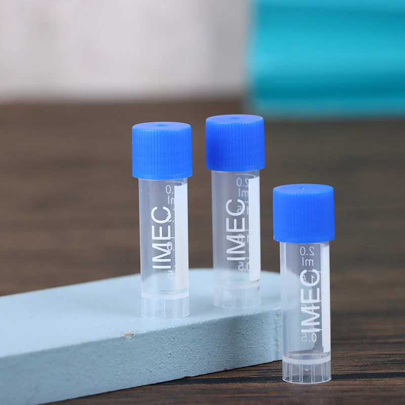 Provette crioviali graduate in plastica da 50 pezzi 1,8 ml (2 ml) Provette per conservazione a freddo campione di congelamento con tappo a vite