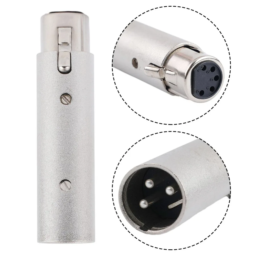 Lampu Panggung Dmx 3pin Ke 5pin Konverter Xlr Dmx512 Konektor Laki-laki Perempuan Speaker Audio Pencahayaan Kombinasi Kabel Adaptor Steker
