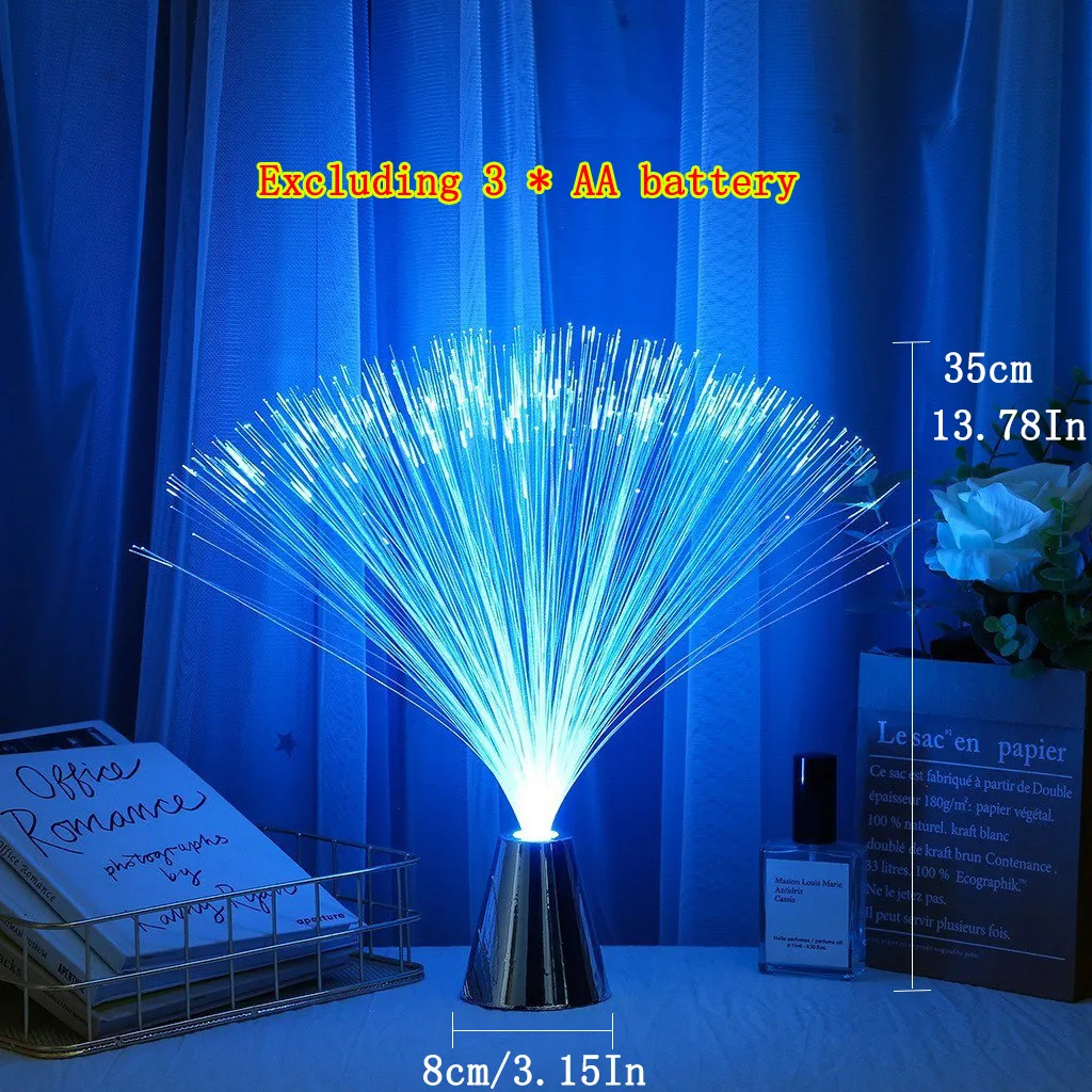 LED 광섬유 램프 다색 별 하늘 조명, 휴일 결혼식 센터피스 광섬유 LED 야간 조명 장식 램프 2024