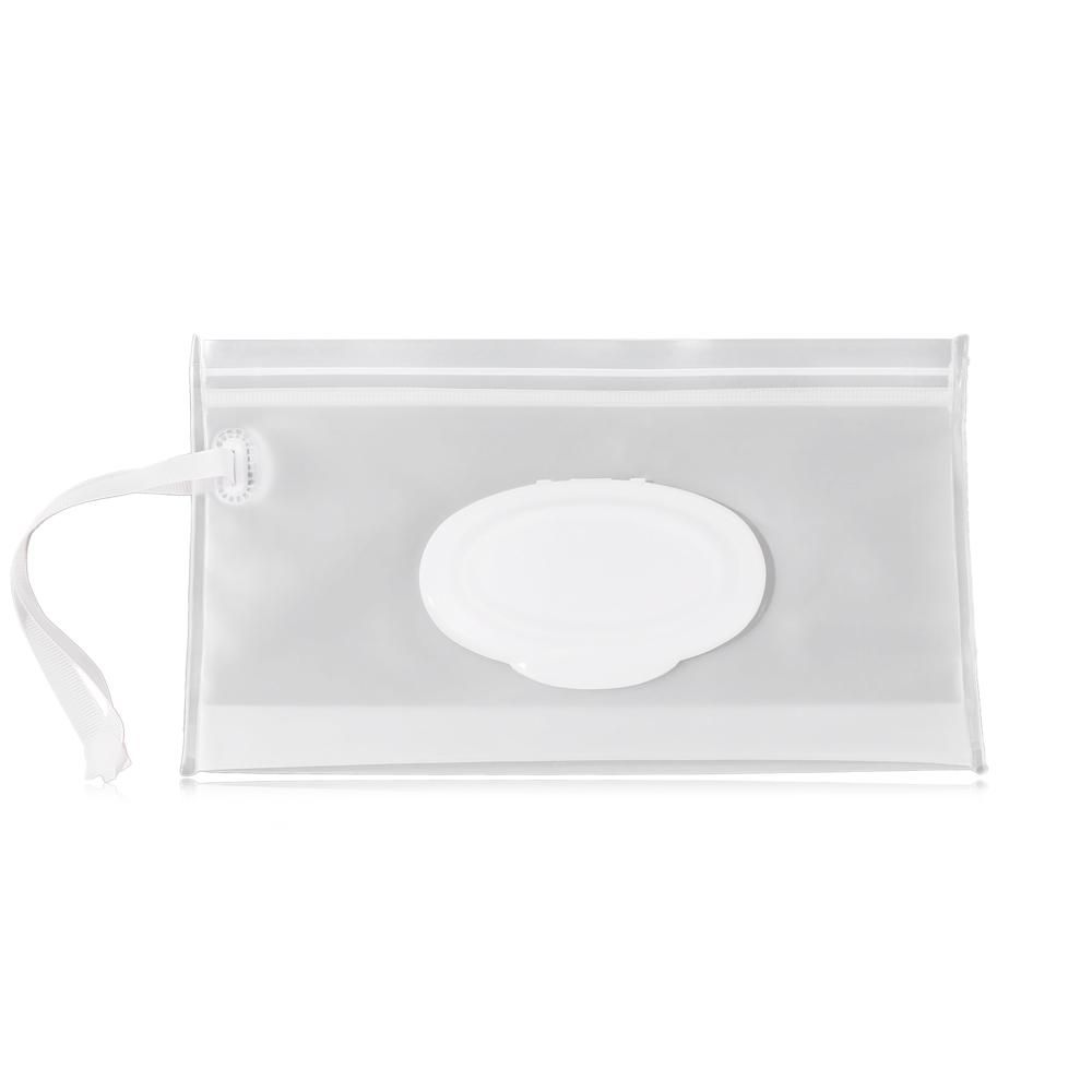 Reusable Snap Strap Clamshell Box Mask Case Wet Wipes Bag Cosmetic Container Napkin Storage Pouch