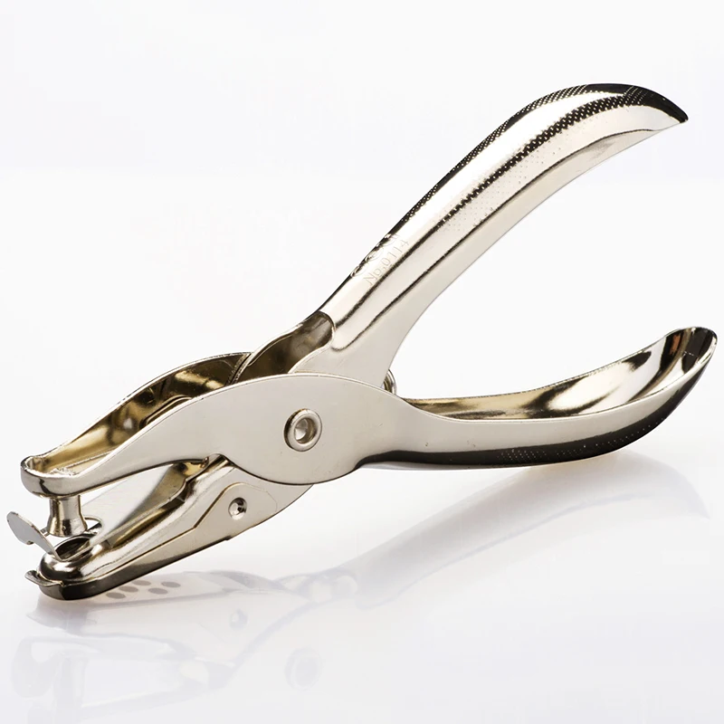 Handheld Single Hole Puncher 6mm Diameter Eye-Catching Manual Hole Punch for Students Thick Paper A4 Sheets Cards & DIY Projects