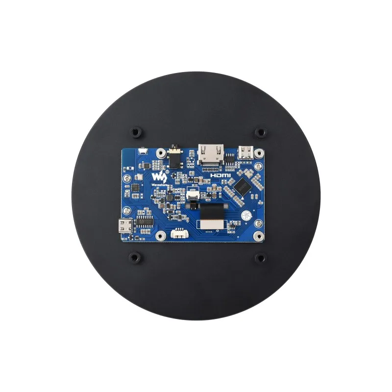 Raspberry Pie Display touch rotondo HDMI da 5 pollici, 1080 × 1080, IPS, tocco a 10 punti, pannello in vetro temperato con incollaggio ottico da 3,4/4 pollici