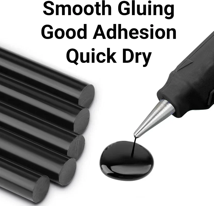 Barras de pegamento caliente negro, barras de pegamento termofusible, herramienta de reparación de abolladuras, adhesivo termofusible de color EVA para manualidades de coche, reparaciones generales