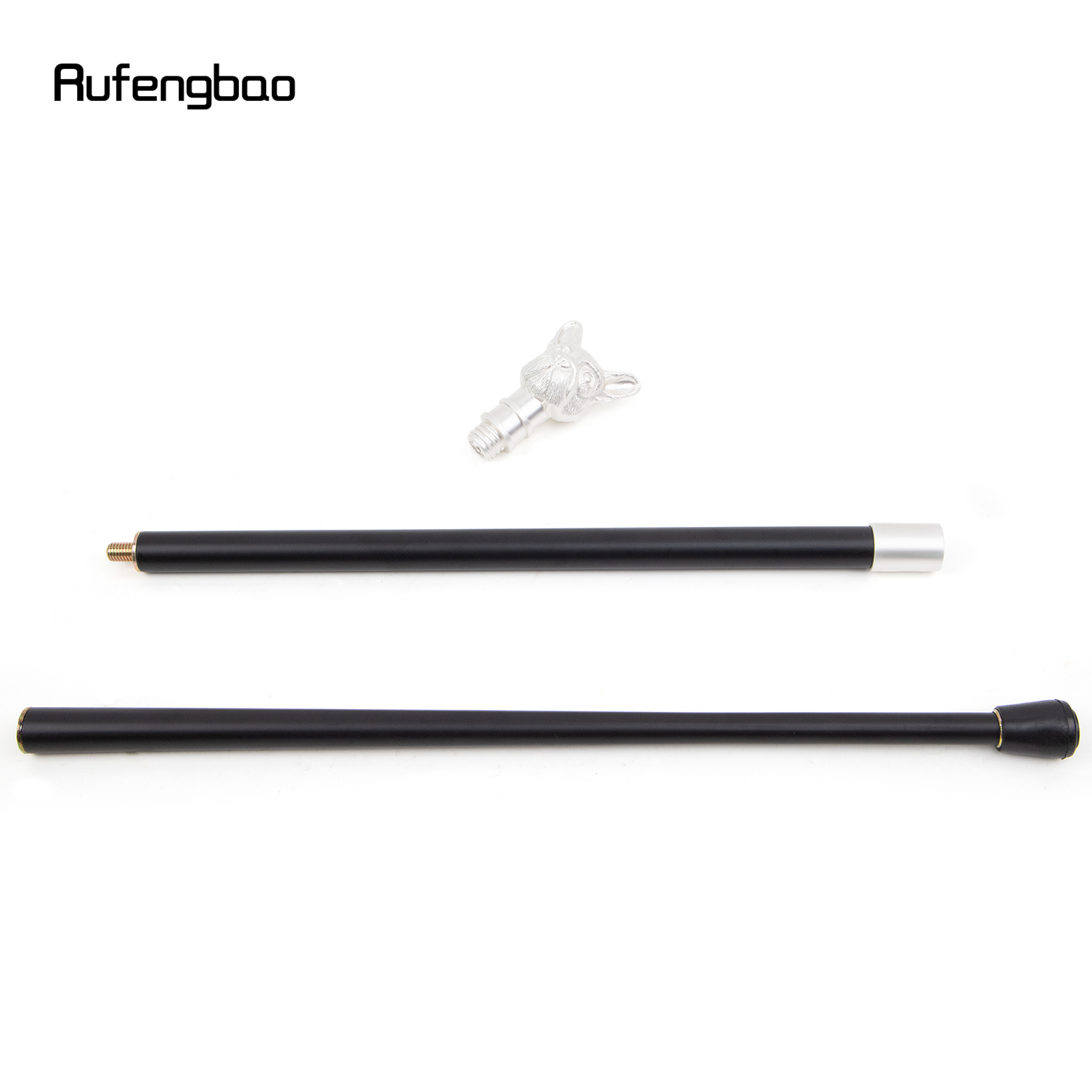 Barba branca Cachorro de cachorro bengala, Bastão decorativo de moda, Cavalheiro elegante Cosplay Cane Knob Crochet 96cm