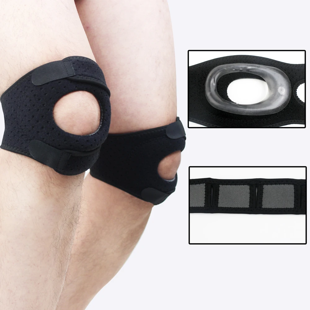 1Pcs Patella Knee Brace, Adjustable Neoprene Stabilizer for Meniscus Tear, Tendonitis, MCL, ACL,Tendon Support Strap for Running