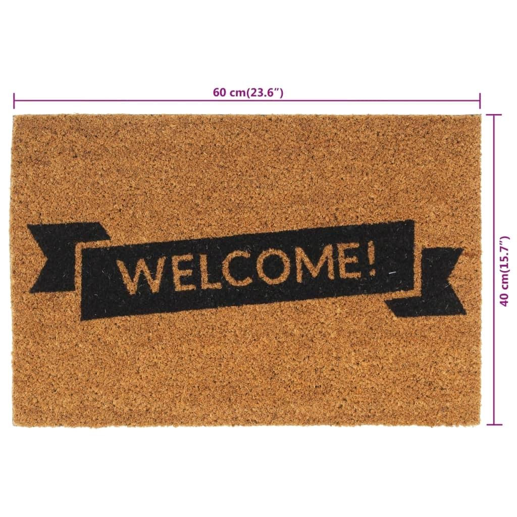 40x60 cm Tufted Coir Natural Door Mat - Durable & Eco-Friendly Entrance Rug