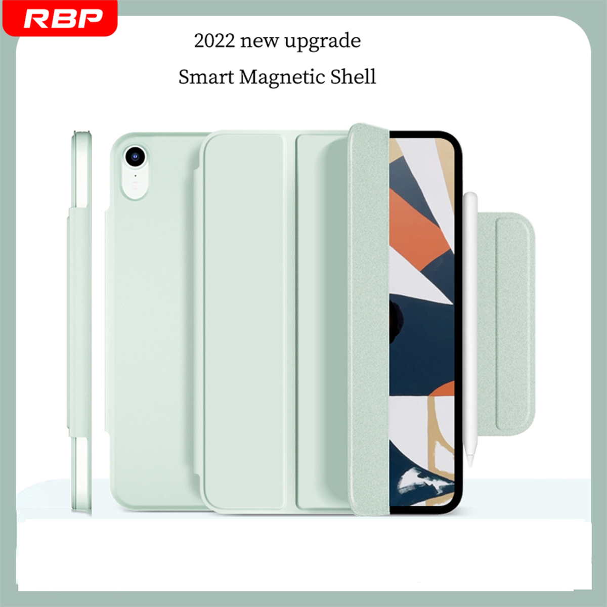 RBP 磁気分割タブレットケース iPad 10 10.9 インチ 2022 ミニ 6 iPad Air 4/5th Pro 11/12.9 2021 インチ磁気バックルケース