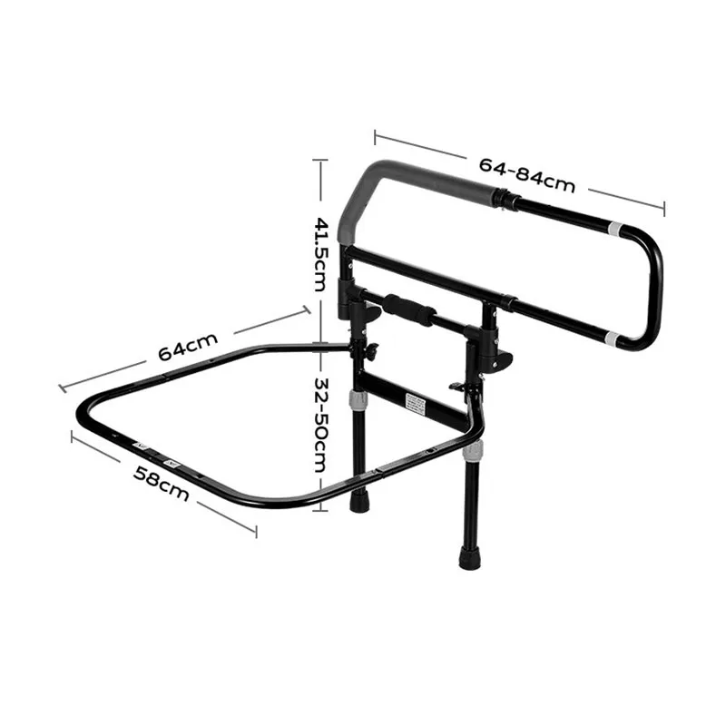 Bedside Handrails Are Folded Turned Down Old People Get Up Assistants Get Up At Home To Prevent Auttakaa Minua Falling Bed Rail