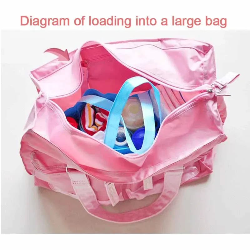 Tragbare Mumientasche, große Kapazität, Baby-Tragetasche, Windel-Organizer, Windel-Umstandshandtasche, Flaschenaufbewahrung, multifunktionale separate Tasche