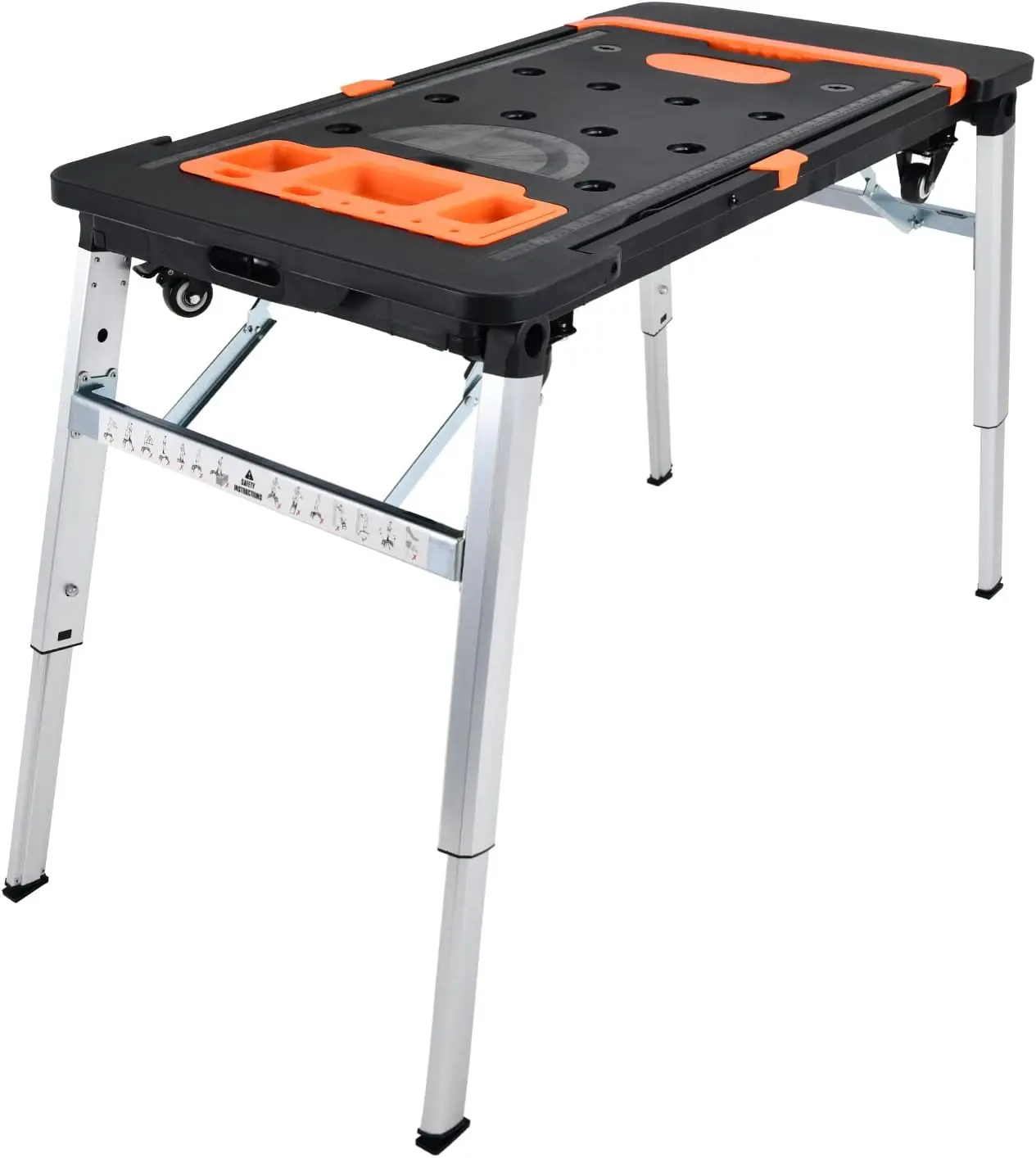 Banco da lavoro e morsetto pieghevole Vertak All-in-One 7 in 1, 150-250 kg, superficie di lavoro, angolo, ResiScale