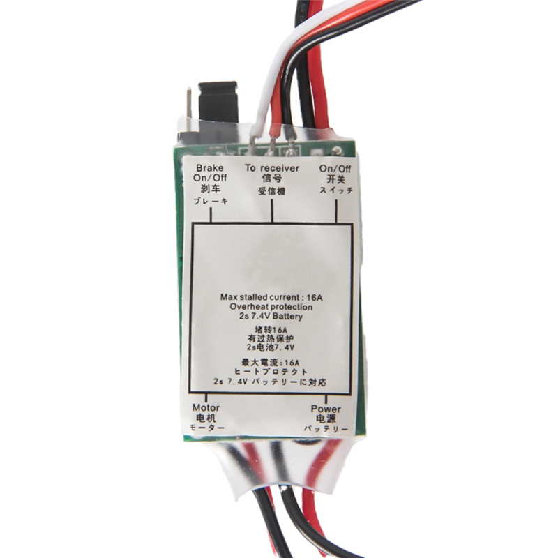 Newest 15A Brushed ESC Speed Controller for WPL C14 C24 C34 C44 B14 B24 B16 B36 1/16 RC Car Upgrade Parts Accessories