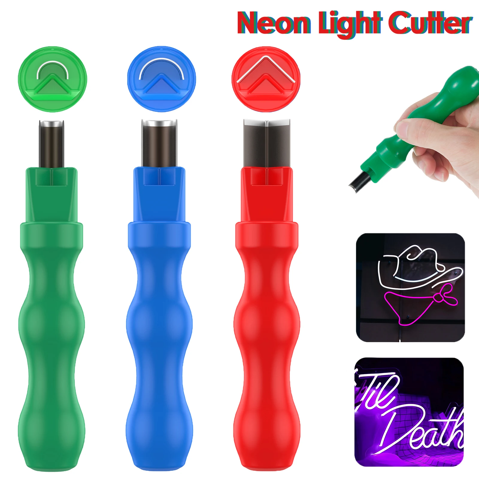 Herramienta de corte de tira de neón LED dividida, cortador de arco de ángulo recto, cuchillo de grabado portátil, accesorios de tira de goma suave, herramienta de carpintería