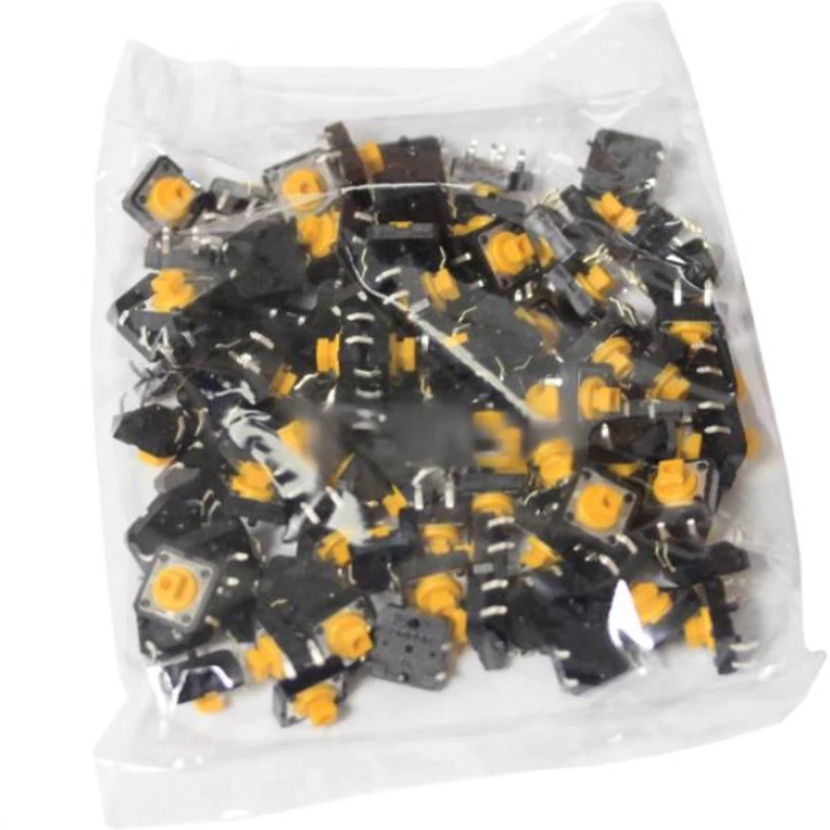 RoHS original B3F-4055 B3F 12*12*7.3 micro touch button switch 12x12x7.3mm yellow square head with positioning column 24V 50mA