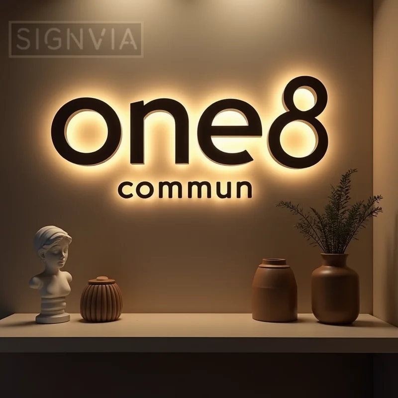 Custom 3D Metal LED Backlit Letters Sign For Outdoor Business Storefront Waterproof Illuminated Light Up Advertising Signage