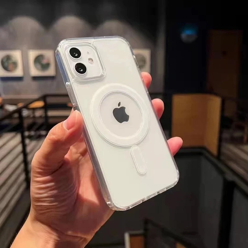 Cứng Pha Lê Ban Đầu Magnectic Dành Cho iPhone 13 12 11 14 Pro Max XSMAX XR XS SE 7 8 Plus cho Magsafe Sạc Không Dây Bao