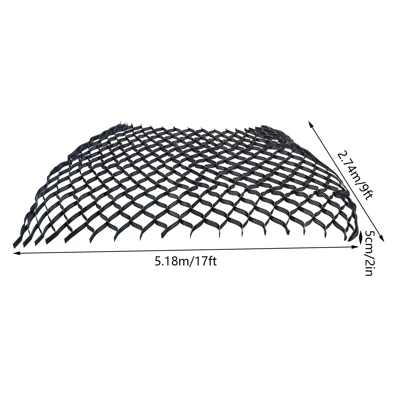 2 inch Geogrids Thick Gravel Ground Grid Geo Grid Driveway Stabilization Grid Geocell Permeable Pavers 9ft x 17ft