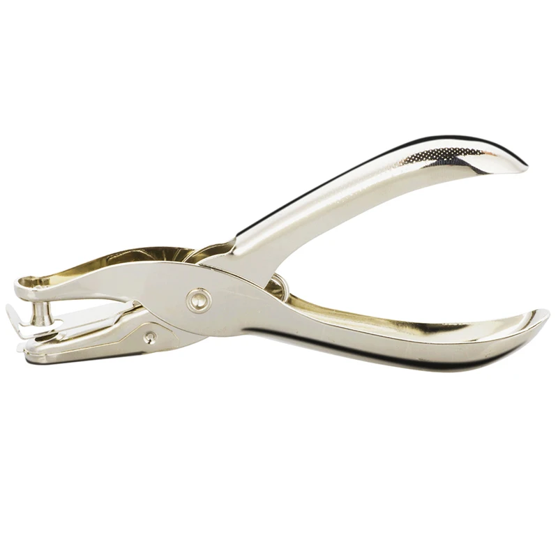 Handheld Single Hole Puncher 6mm Diameter Eye-Catching Manual Hole Punch for Students Thick Paper A4 Sheets Cards & DIY Projects