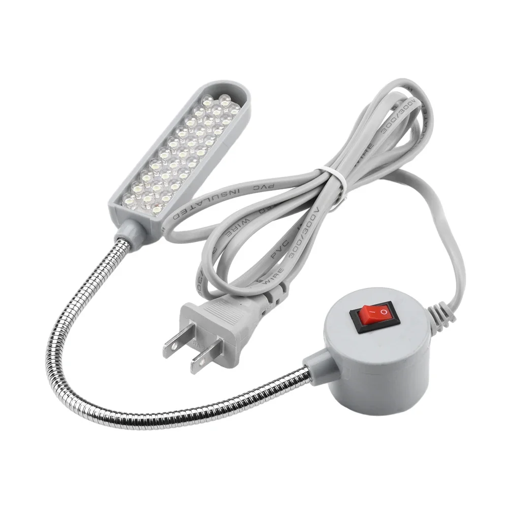 Éclairage LED pour Machine à coudre industrielle, 3 pièces, AC110V/220V (avec 30 lampes LED) 360 °   Lumières industrielles flexibles à col de cygne