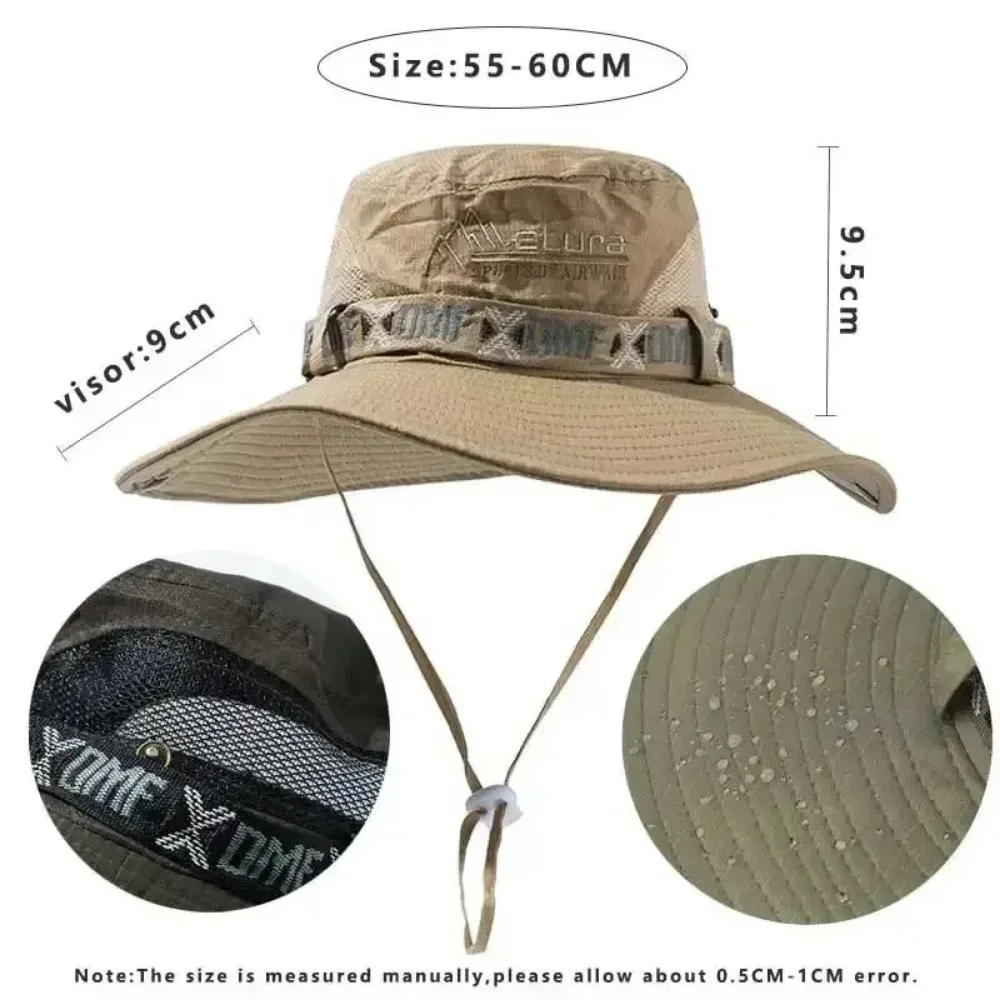 Cappello da pescatore Panama estivo a tesa larga, cappello da sole con protezione UV per esterni. Cappello da pescatore, cappello da spiaggia con protezione solare, caccia ciao