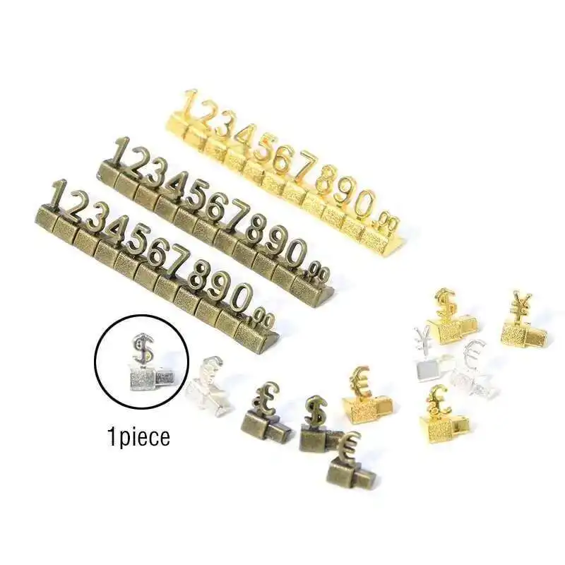 100pcs Same Adjustable Number Price Display Counter Stand Tag Label For Jewelry Phone Retail Shop Combined Numberal Cube Sign