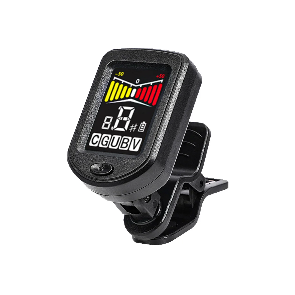 Electronic Clip-On Digital Guitar Tuner Colorful LCD Screen for Violin Bass Ukulele Chromatic Tuning Modes Bass