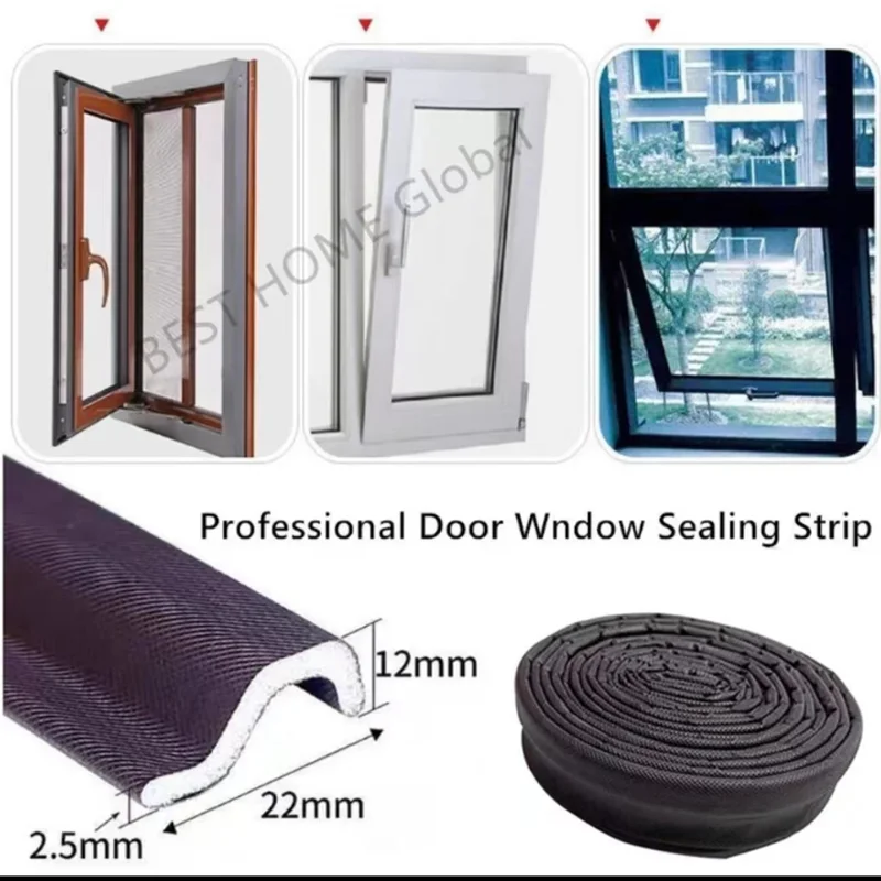 New 40M Acustic Foam Window Sealing Strip for Casement Window Seal Soundproof Foam S Weather Stripping Door Seal Gap Filler Tape