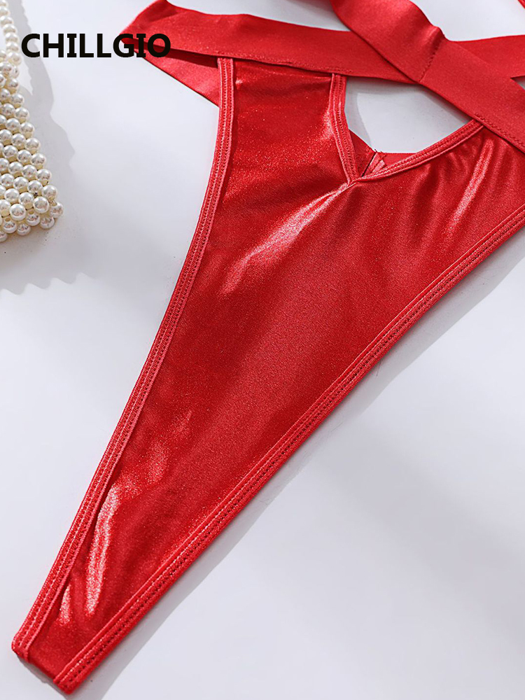 CHILLGIO Body Frauen Bügel Push-Up Sexy Dessous Heißer Erotische Strampler Chic Cut Höhlte Onesie Off Schulter Halter Playsuits