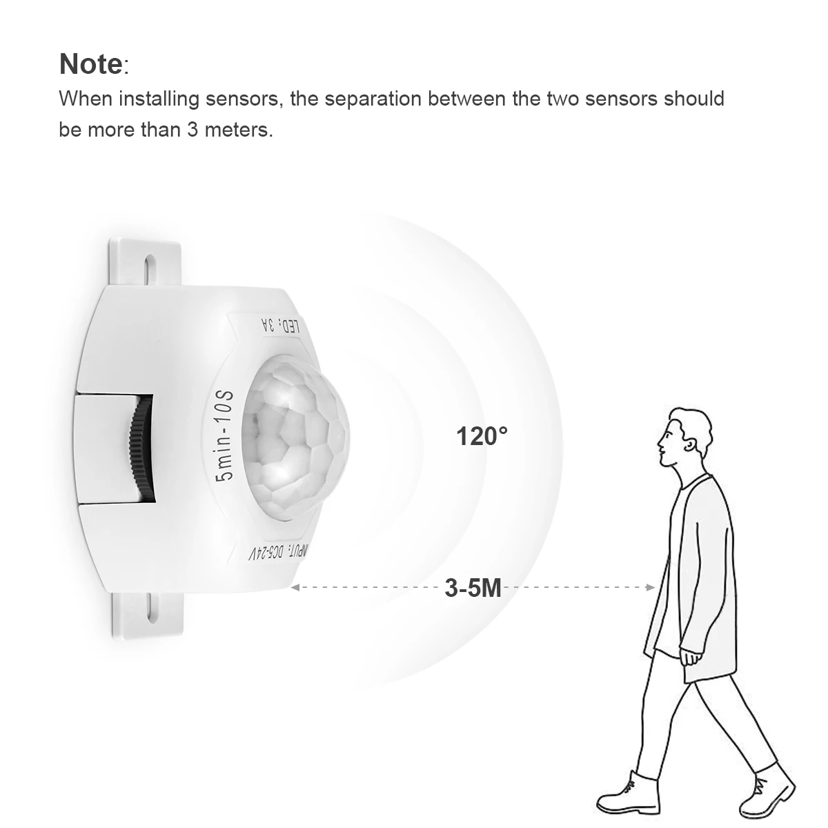 Dc 5v 12v 24v 3a altamente sensível sensor de movimento pir interruptor de luz infravermelho ir sensor detector interruptor atraso tempo para tira led