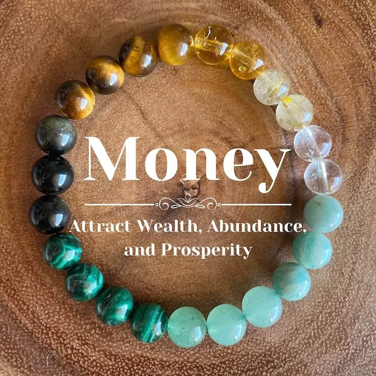 Pulsera de 6 estilos, pulsera de dinero, pulsera de protección de vaina, pulsera de protección y conexión a tierra, pulsera de autoamor