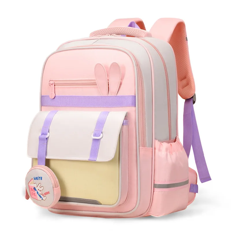 Rabbit series large capacity student backpack for boys and girls Lightweight school bags Cute cartoon elementary schoolbags
