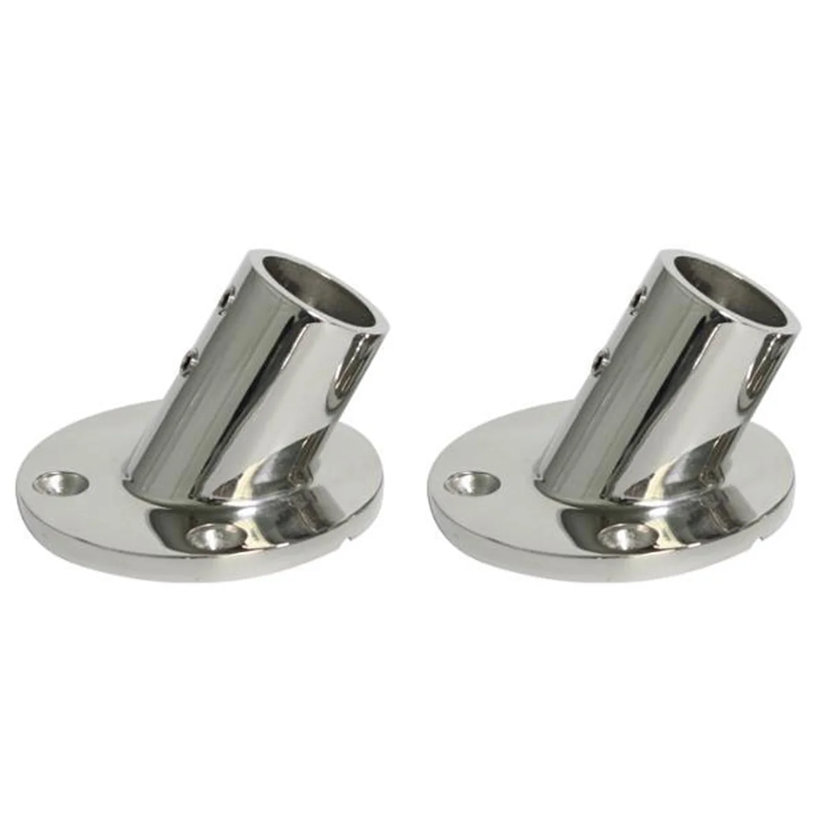 Baau 2x aço inoxidável marinho 60 graus 22mm 7/8 Polegada tubo base redonda corrimão montagem iates acessórios