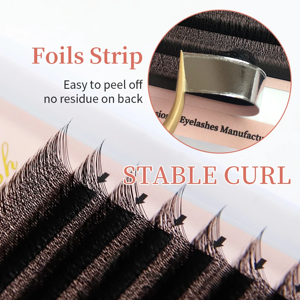 Goddess YY  W Shaped Lashes 2D 3D 4D 5D 6D 7D 8D Automatic Flowering Premade Fans Eyelashes Extensions Natural Individual Lashes