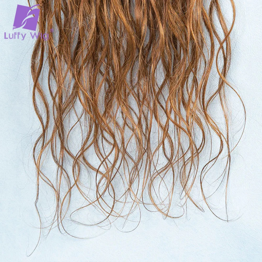 Boho locs com cabelo humano encaracolado termina pré-loop extensões de tranças falsas sem nós deusa macia crochê trança cabelo onda do corpo