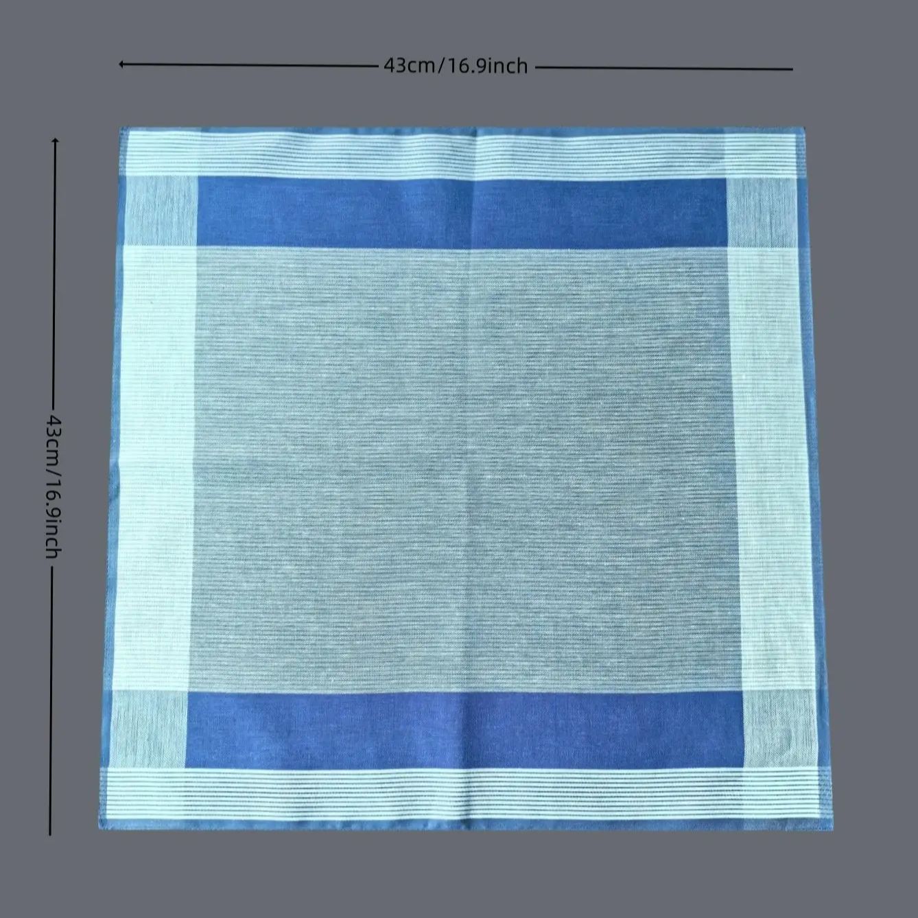 43 cm großes Herren-Satin-Taschentuch aus reiner Baumwolle mit weicher Haptik und saugfähigem Business-Taschentuch, 3 Stück, 16,9 Zoll/43 cm, dünnes Design